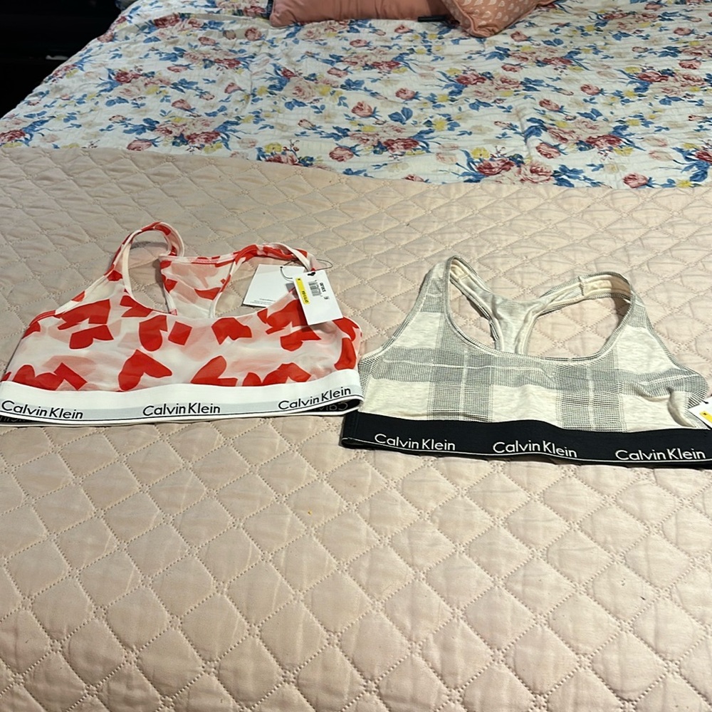 Calvin Klein t back bralet size Medium. 
No padding ultra thin bralets